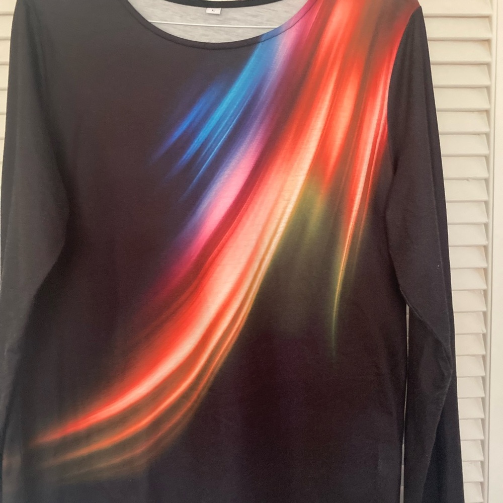 Colorful Abstract Long Sleeve Top